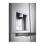 LG  635L Door in Door™ Side by Side (Shiny Steel), Energiklasse E, Vand-/isdispenser uden vandtilkobling, Smart Diagnosis™ med Wi-Fi, GSJV91PZAE