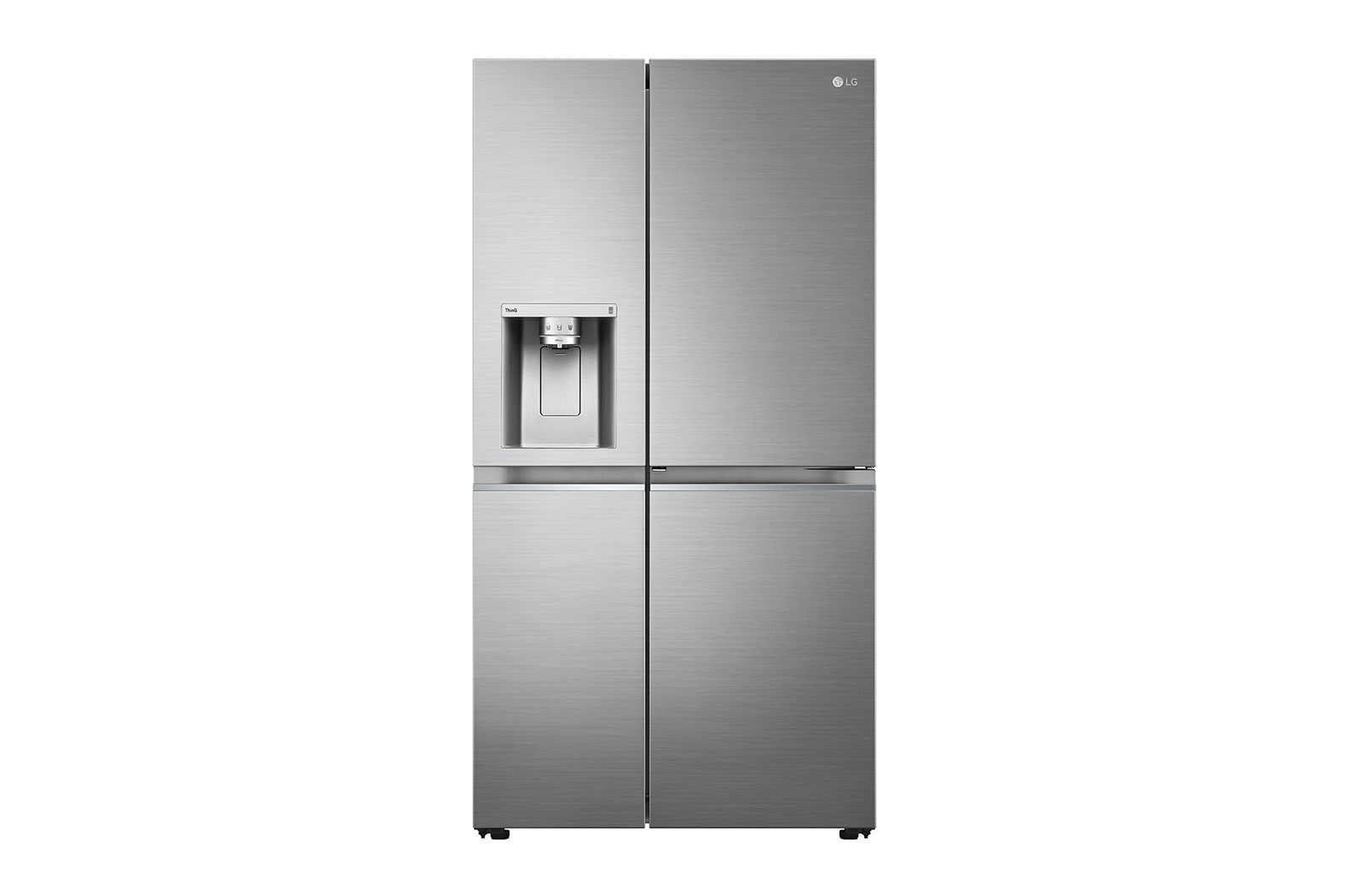 LG  635L Door in Door™ Side by Side (Shiny Steel), Energiklasse E, Vand-/isdispenser uden vandtilkobling, Smart Diagnosis™ med Wi-Fi, GSJV91PZAE