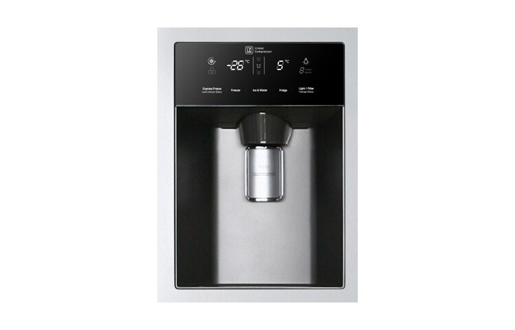 LG Afrimningsfrit side-by-side-skab i klasse A+ med isdispenser (508 L), GSL325PVCVD