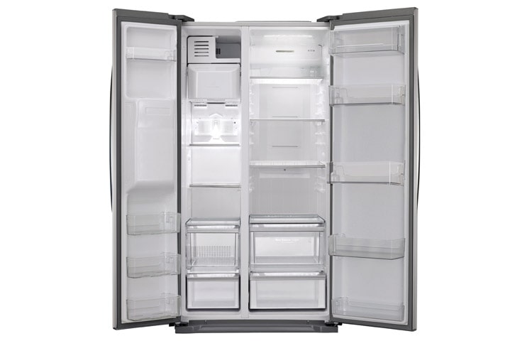 LG Afrimningsfrit side-by-side-skab i med isdispenser (508 L), GSL325PZCVD
