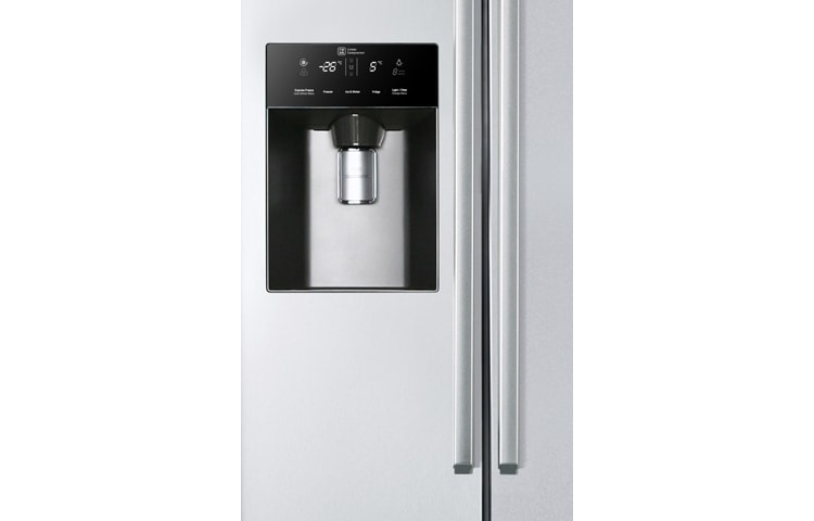 LG Afrimningsfrit side-by-side-skab i med isdispenser (508 L), GSL325PZCVD