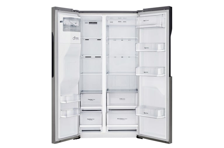 LG 606L Side by Side (mørkegrå) - Is og vand dispenser Energiklasse F Plumbing, Smart Diagnosis™, GSL360ICEV