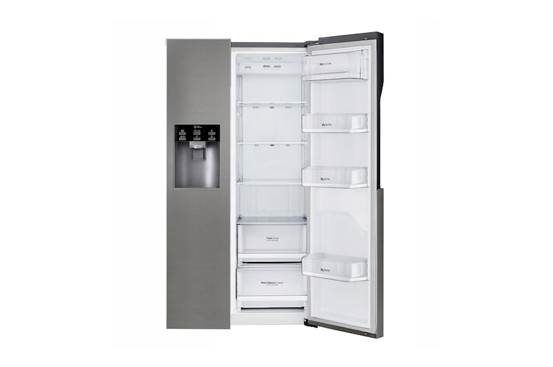 LG 606L Side by Side (mørkegrå) - Is og vand dispenser Energiklasse F Plumbing, Smart Diagnosis™, GSL360ICEZ