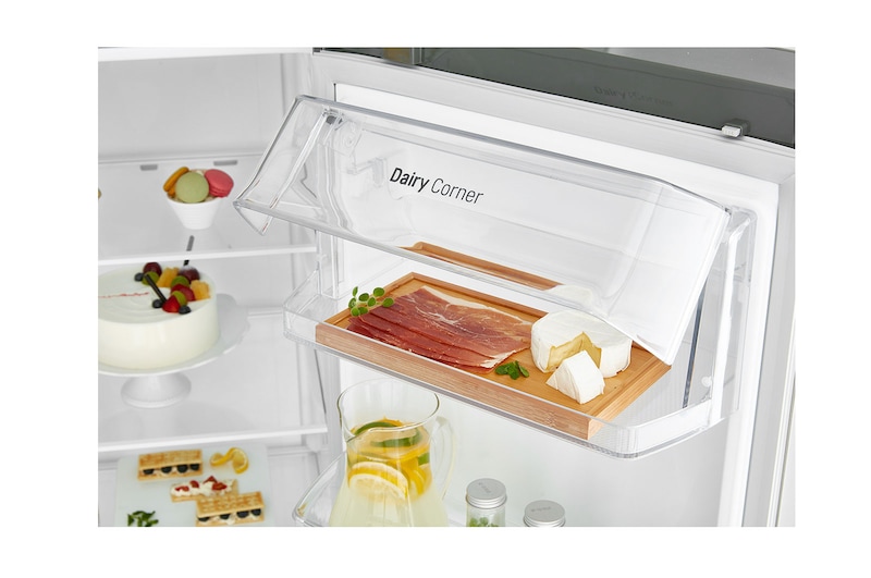 LG 606L Side by Side (mørkegrå) - Is og vand dispenser Energiklasse F Non Plumbing, Smart Diagnosis™, GSL361ICEV