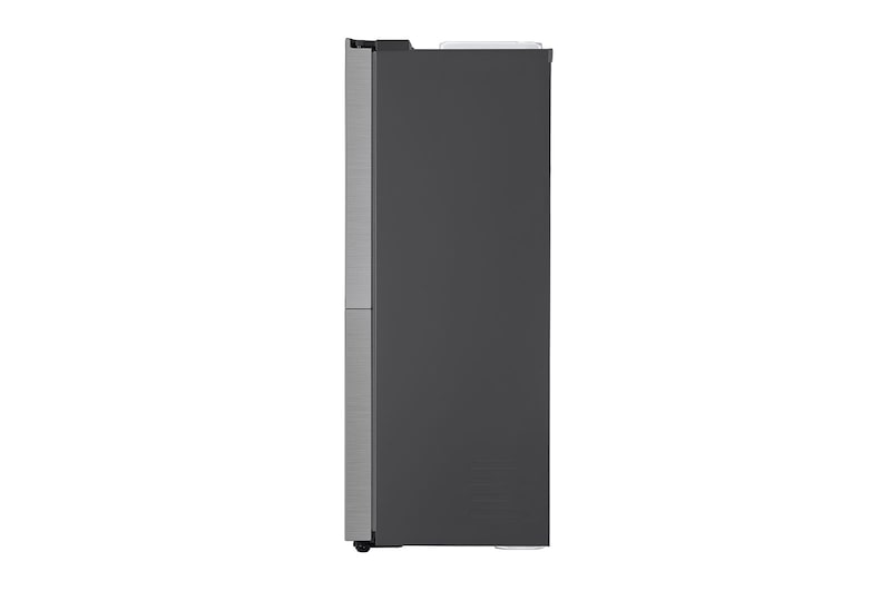 LG 625L Side by Side (Shiny Steel) - Energiklasse E, Vand-/isdispenser med vandtilkobling og Smart Diagnosis™ med Wi-Fi, GSL460ICEE