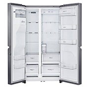 LG 625L Side by Side (mørkegrå) - Is og vand dispenser Energiklasse F Vand-/isdispenser uden vandtilkobling, Smart Diagnosis™ med wifi, GSL471ICEZ
