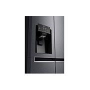 LG 625L Side by Side (mørkegrå) - Is og vand dispenser Energiklasse F Vand-/isdispenser uden vandtilkobling, Smart Diagnosis™ med wifi, GSL471ICEZ
