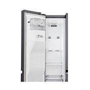 LG 625L Side by Side (mørkegrå) - Is og vand dispenser Energiklasse F Vand-/isdispenser uden vandtilkobling, Smart Diagnosis™ med wifi, GSL471ICEZ