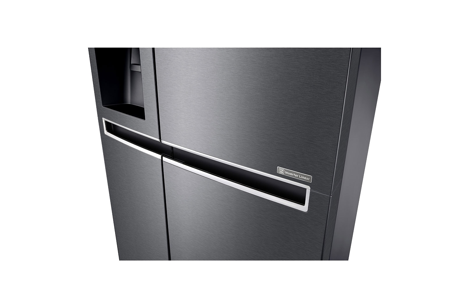 LG 625L Side by Side (mørkegrå) - Is og vand dispenser Energiklasse F Vand-/isdispenser uden vandtilkobling, Smart Diagnosis™ med wifi, GSL471ICEZ