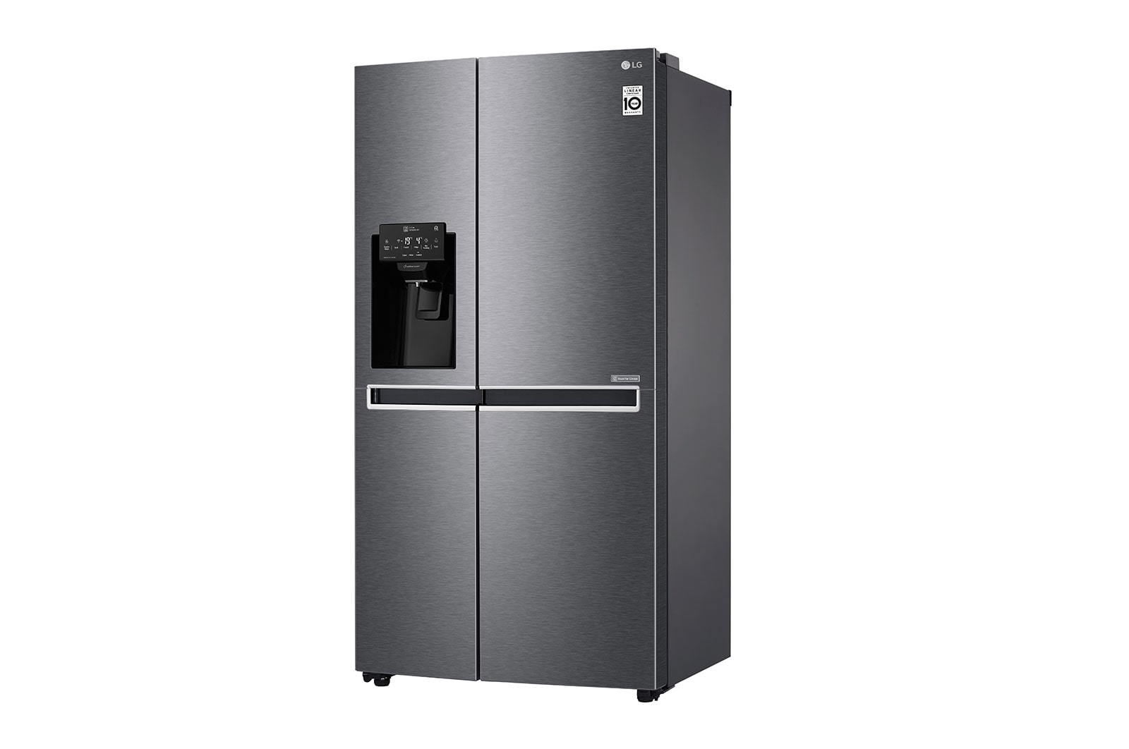 LG 625L Side by Side (mørkegrå) - Is og vand dispenser Energiklasse F Vand-/isdispenser uden vandtilkobling, Smart Diagnosis™ med wifi, GSL471ICEZ