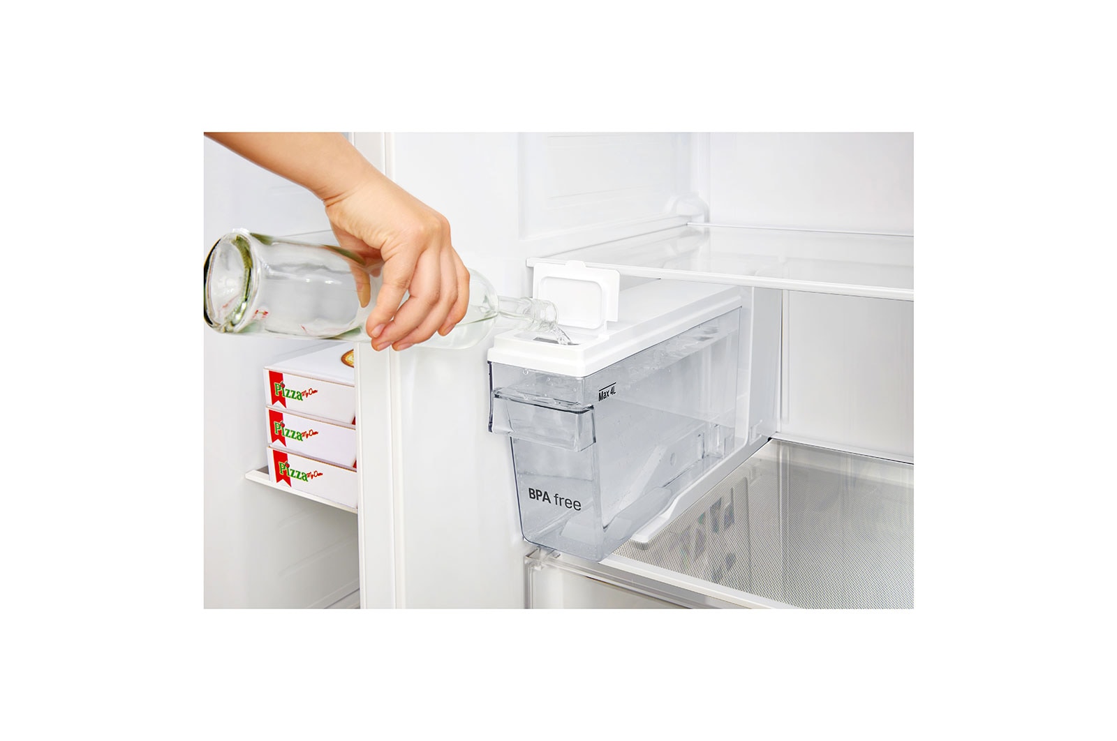 LG 625L Side by Side (mørkegrå) - Is og vand dispenser Energiklasse F Vand-/isdispenser uden vandtilkobling, Smart Diagnosis™ med wifi, GSL471ICEZ
