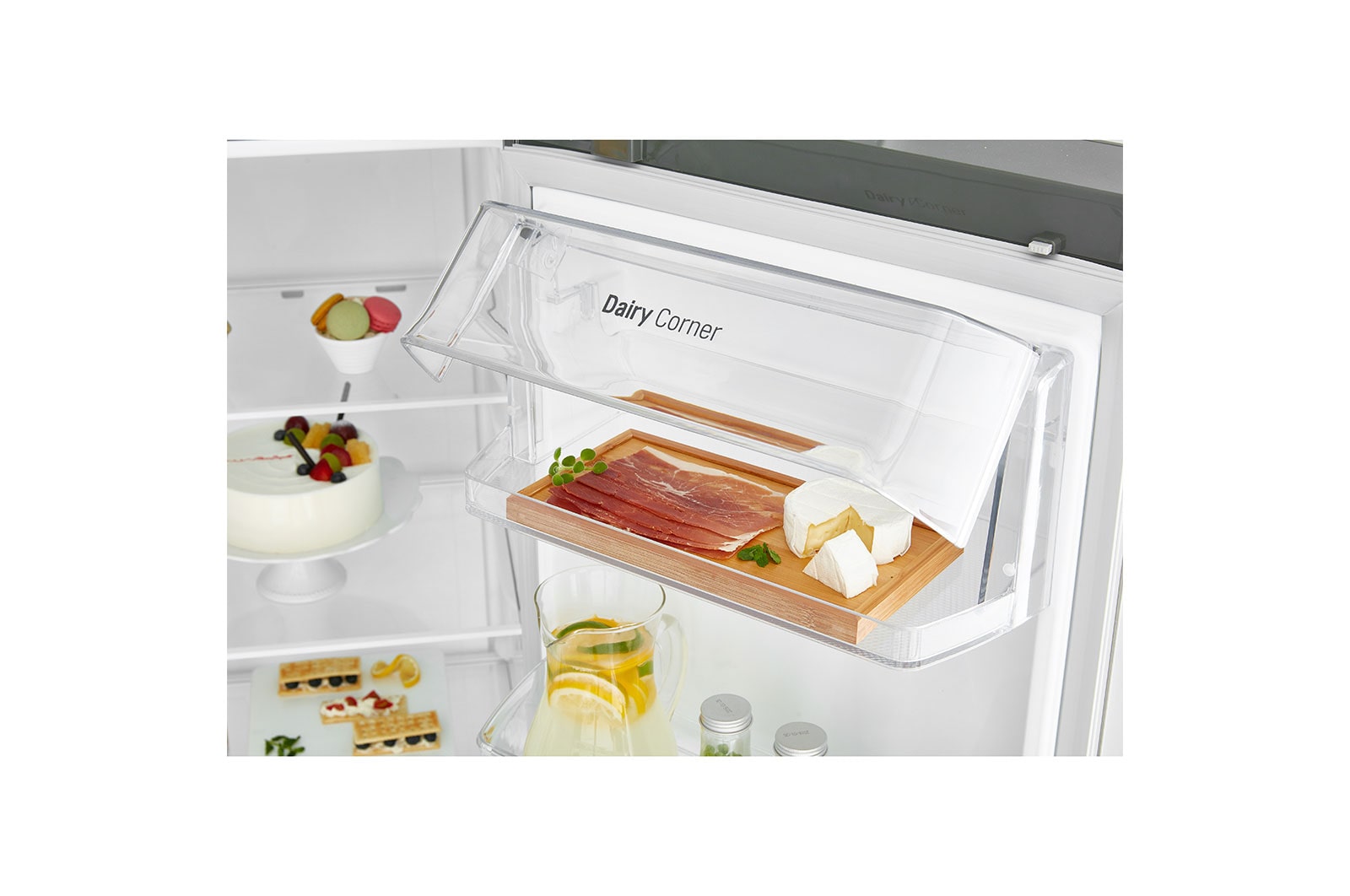 LG 625L Side by Side (mørkegrå) - Is og vand dispenser Energiklasse F Vand-/isdispenser uden vandtilkobling, Smart Diagnosis™ med wifi, GSL471ICEZ