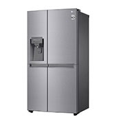 LG 625L Side by Side (Shiny Steel) - Energiklasse F, Vand-/isdispenser med vandtilkobling og Smart Diagnosis™ , GSL480PZXV