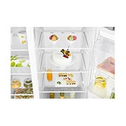 LG 625L Side by Side (Shiny Steel) - Energiklasse F, Vand-/isdispenser med vandtilkobling og Smart Diagnosis™ , GSL480PZXV