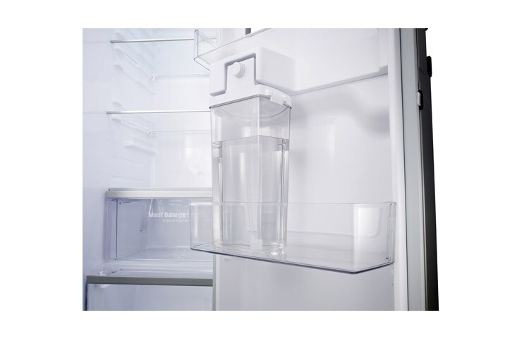 LG Afrimningsfrit side-by-side-skab i med stor kapacitet og Non Plumbing isdispenser (540 L), GSL545NSYZ