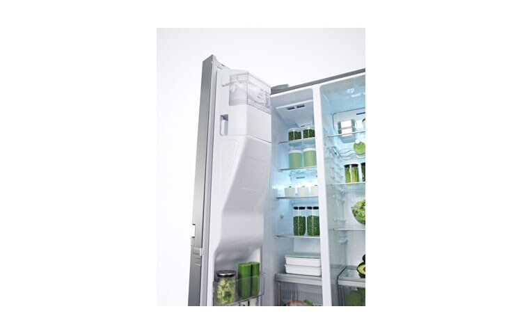 LG Afrimningsfrit side-by-side-skab i med stor kapacitet og Non Plumbing isdispenser (540 L), GSL545NSYZ