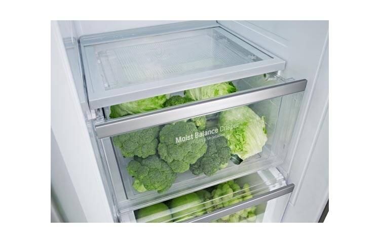 LG Afrimningsfrit side-by-side-skab i med stor kapacitet med isdispenser (540 L), GSL545SWQZ
