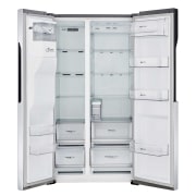 LG 606L Side by Side (Shiny Steel) - Is og vand dispenser Energiklasse F Non Plumbing, Smart Diagnosis™, GSL561PZUZ