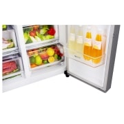 LG 606L Side by Side (Shiny Steel) - Is og vand dispenser Energiklasse F Non Plumbing, Smart Diagnosis™, GSL561PZUZ