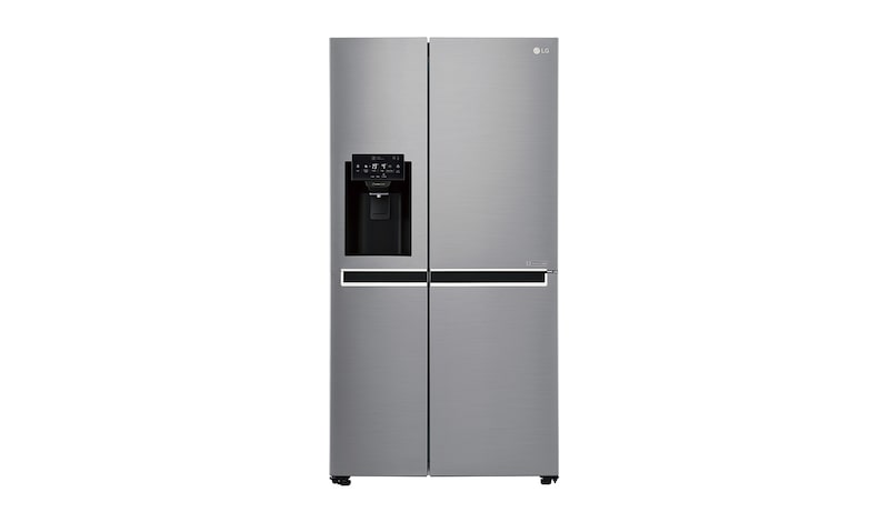 LG 625L Side by Side (Shiny Steel) Energiklasse F, Vand-/isdispenser med vandtilkobling, Smart Diagnosis™ med Wi-Fi, GSL760PZXV