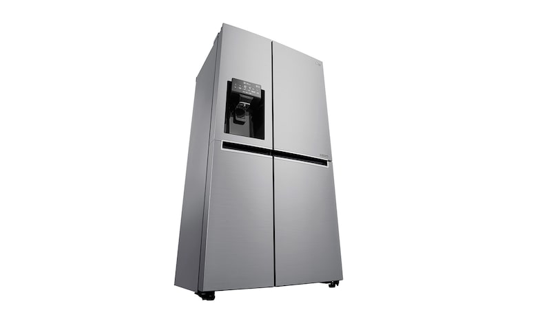 LG 625L Side by Side (Shiny Steel) Energiklasse F, Vand-/isdispenser med vandtilkobling, Smart Diagnosis™ med Wi-Fi, GSL760PZXV