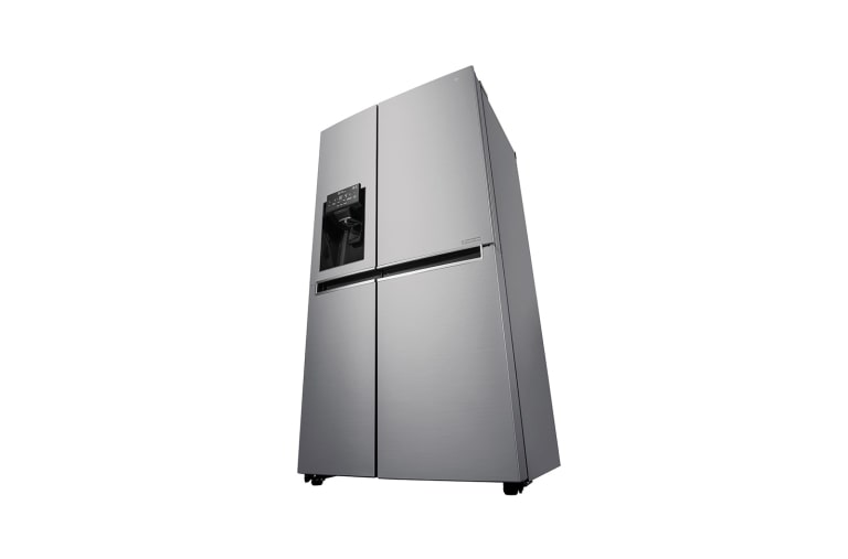 LG 625L Side by Side (Shiny Steel) Energiklasse F, Vand-/isdispenser med vandtilkobling, Smart Diagnosis™ med Wi-Fi, GSL760PZXV