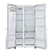 LG 625L Side by Side (Hvid) - Is og vand dispenser Energiklasse F Vand-/isdispenser med vandtilkobling, Smart Diagnosis™ med wifi, GSL760SWXV