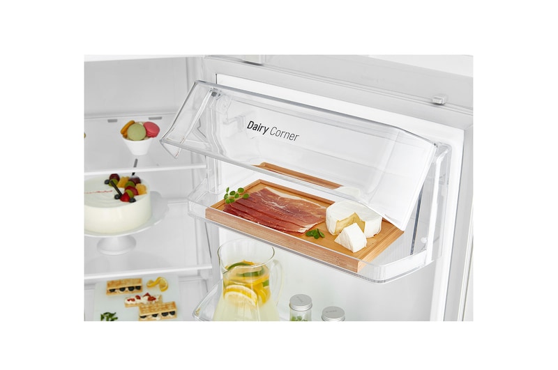 LG 625L Side by Side (Hvid) - Is og vand dispenser Energiklasse F Vand-/isdispenser med vandtilkobling, Smart Diagnosis™ med wifi, GSL760SWXV