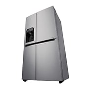 LG 625L Side by Side (Shiny Steel) - Is og vand dispenser Energiklasse F Vand-/isdispenser uden vandtilkobling, Smart Diagnosis™ med Wi-Fi, GSL761PZUZ