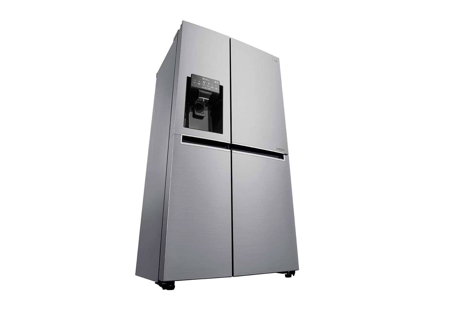 LG 625L Side by Side (Shiny Steel) - Is og vand dispenser Energiklasse F Vand-/isdispenser uden vandtilkobling, Smart Diagnosis™ med Wi-Fi, GSL761PZUZ