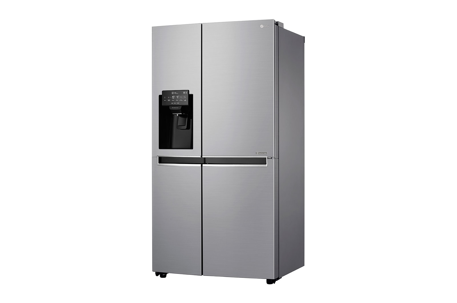 LG 625L Side by Side (Shiny Steel) - Is og vand dispenser Energiklasse F Vand-/isdispenser uden vandtilkobling, Smart Diagnosis™ med Wi-Fi, GSL761PZUZ
