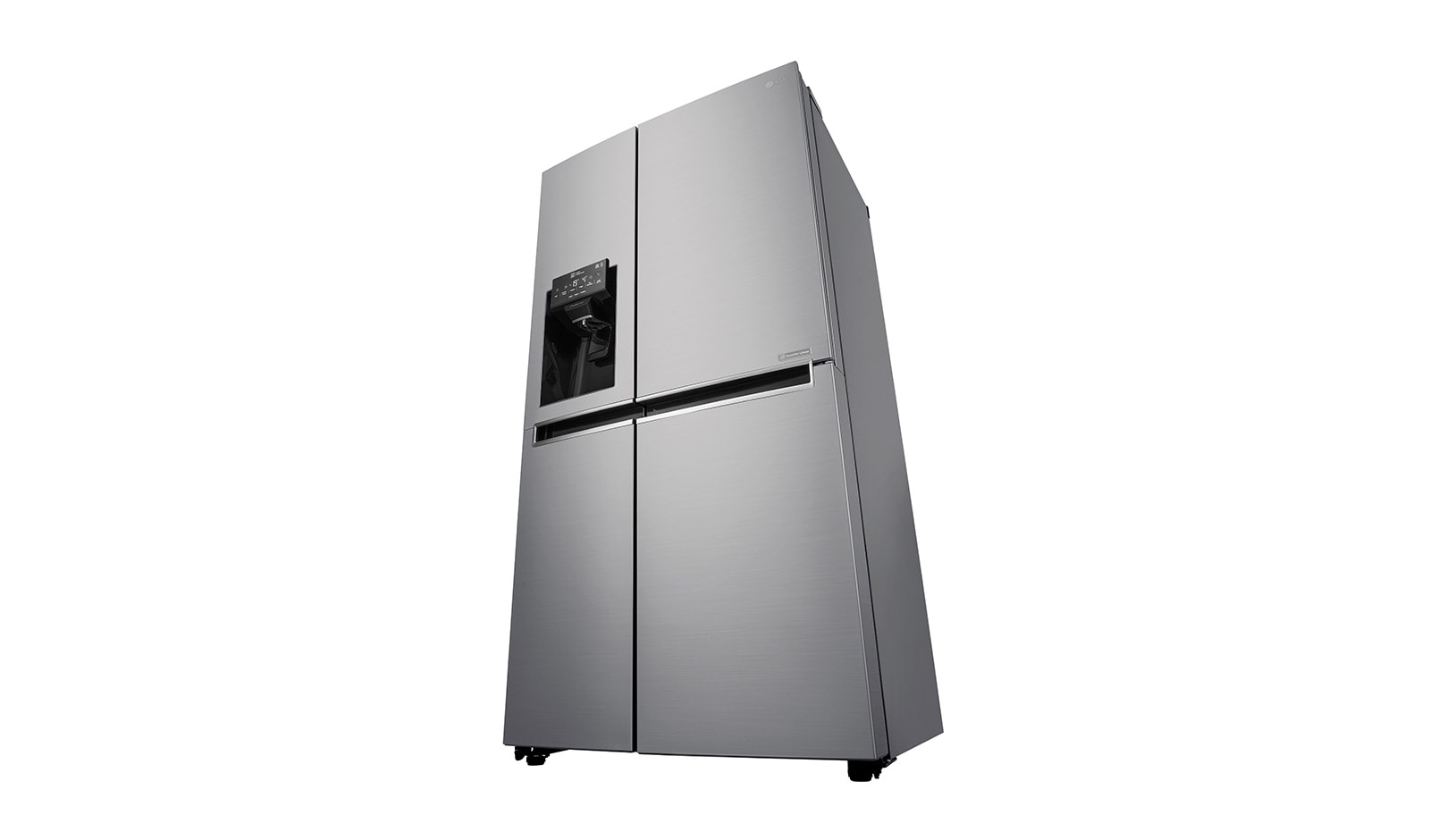 LG 625L Side by Side (Shiny Steel) Energiklasse F, Vand-/isdispenser uden vandtilkobling, Smart Diagnosis™ med Wi-Fi, GSL761PZXV