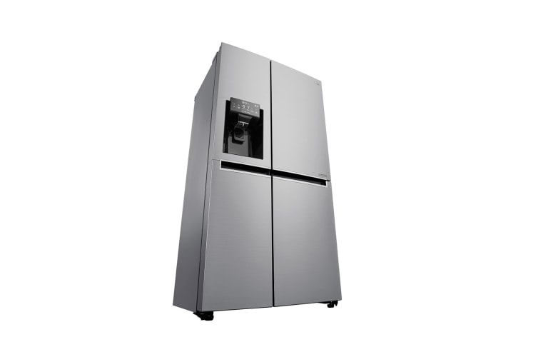 LG 625L Side by Side (Shiny Steel) Energiklasse F, Vand-/isdispenser uden vandtilkobling, Smart Diagnosis™ med Wi-Fi, GSL761PZXV