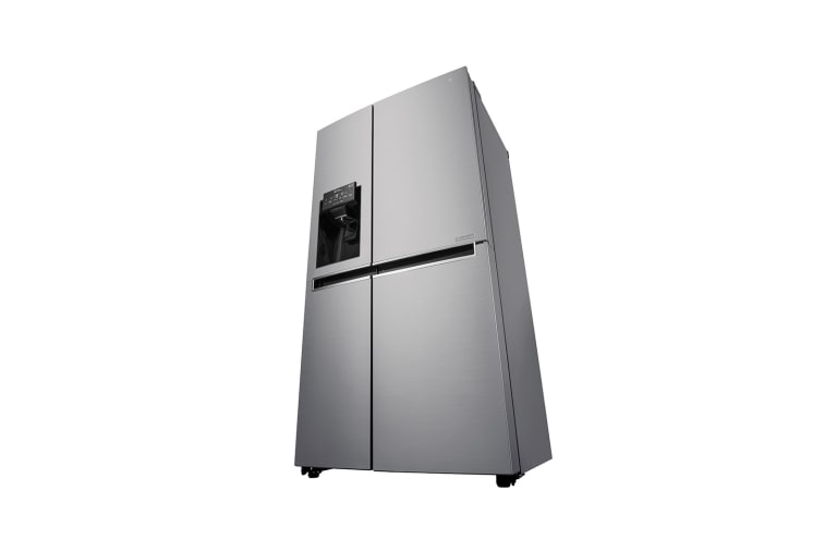 LG 625L Side by Side (Shiny Steel) Energiklasse F, Vand-/isdispenser uden vandtilkobling, Smart Diagnosis™ med Wi-Fi, GSL761PZXV