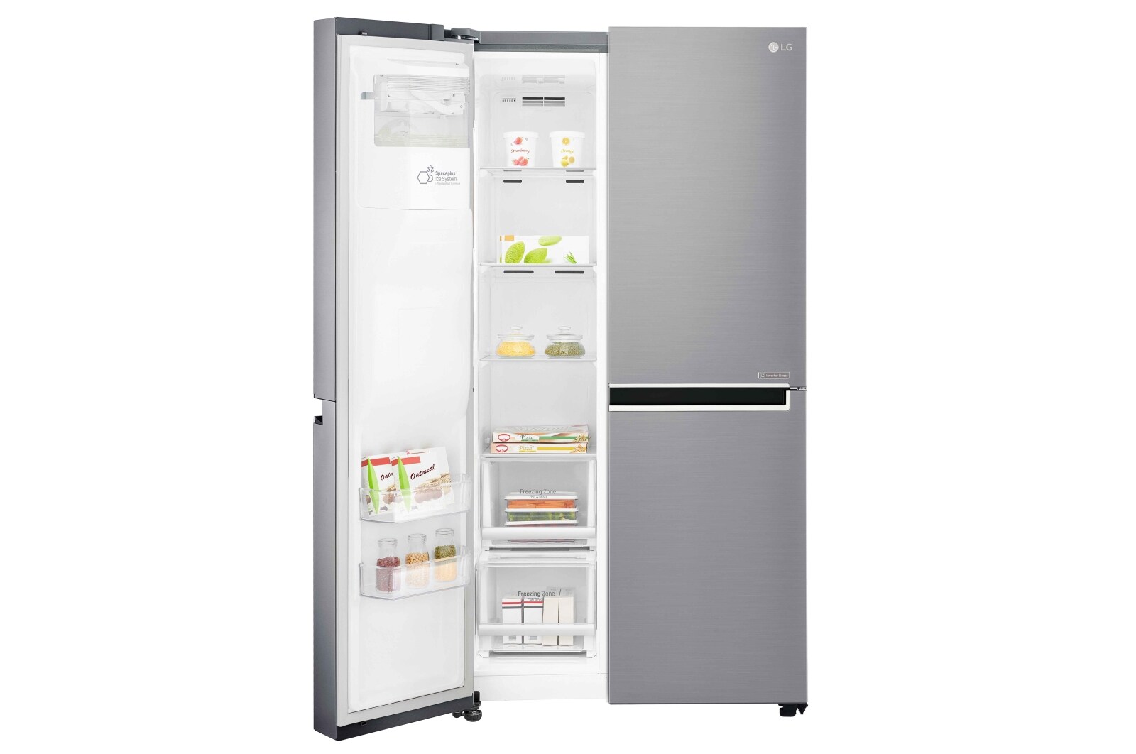 LG 625L Side by Side (Shiny Steel) - Is og vand dispenser Energiklasse F Plumbing, Smart Diagnosis™ med wifi, GSL960PZBZ