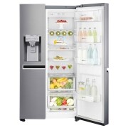 LG 625L Side by Side (Shiny Steel) - Is og vand dispenser Energiklasse F Plumbing, Smart Diagnosis™ med wifi, GSL960PZBZ