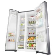 LG 625L Side by Side (Shiny Steel) - Is og vand dispenser Energiklasse F Plumbing, Smart Diagnosis™ med wifi, GSL960PZBZ
