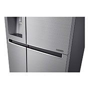 LG 625L Side by Side (Shiny Steel), Is og vand dispenser, Energiklasse F, Vand-/isdispenser med vandtilkobling, Smart Diagnosis™ med Wi-Fi, GSL960PZUZ