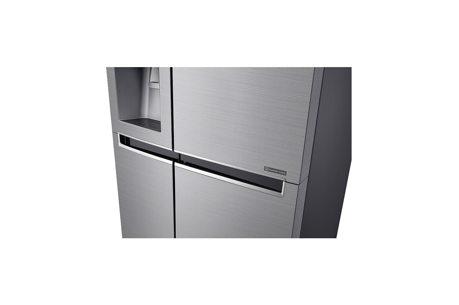 LG 625L Side by Side (Shiny Steel), Is og vand dispenser, Energiklasse F, Vand-/isdispenser med vandtilkobling, Smart Diagnosis™ med Wi-Fi, GSL960PZUZ