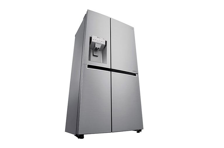 LG 625L Side by Side (Shiny Steel) Energiklasse F, Vand-/isdispenser uden vandtilkobling, Smart Diagnosis™ med Wi-Fi, GSL961PZUZ