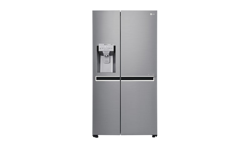 LG 625L Side by Side (Shiny Steel) Energiklasse F, Vand-/isdispenser uden vandtilkobling, Smart Diagnosis™ med Wi-Fi, GSL961PZUZ