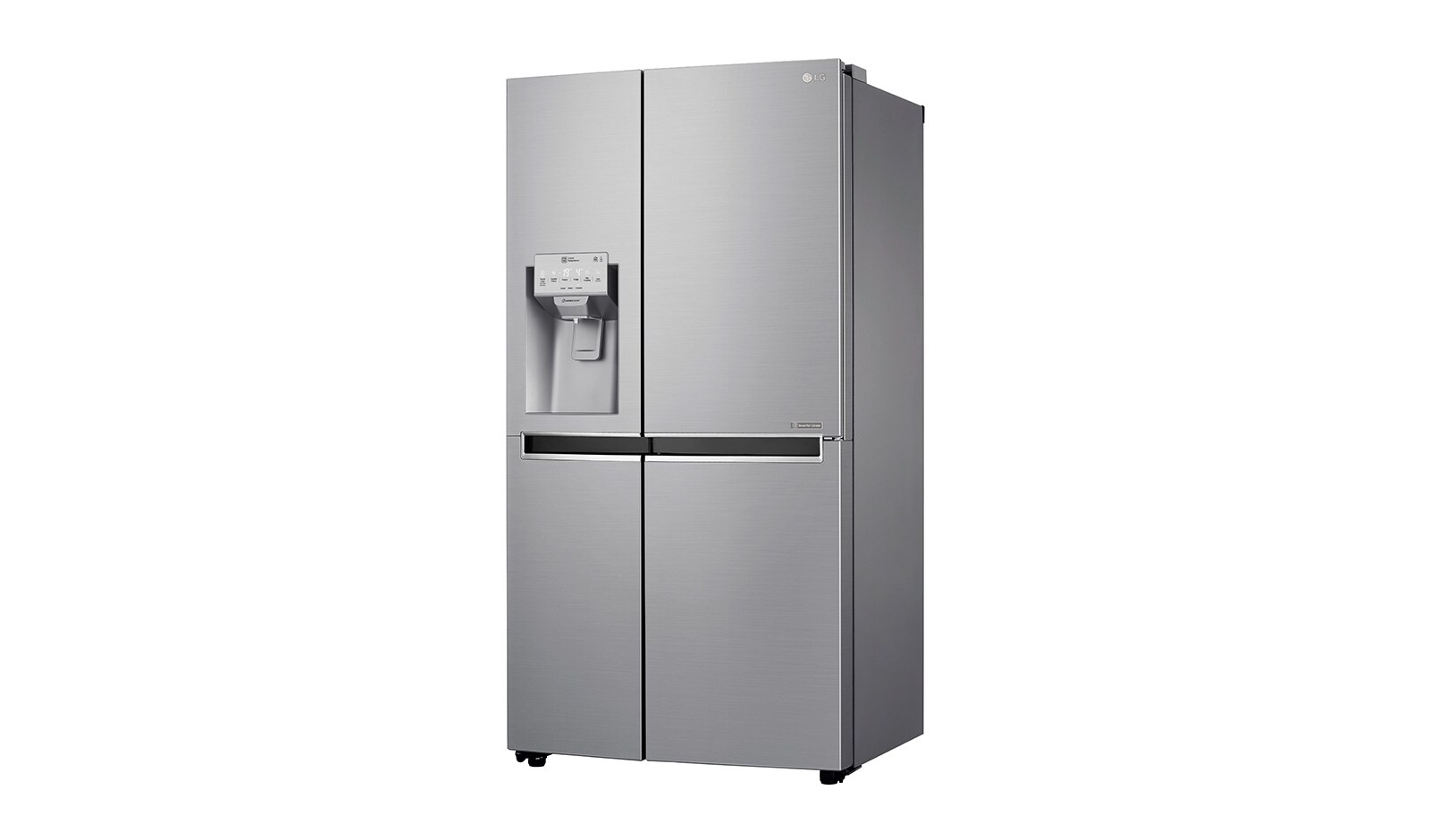 LG 625L Side by Side (Shiny Steel) Energiklasse F, Vand-/isdispenser uden vandtilkobling, Smart Diagnosis™ med Wi-Fi, GSL961PZUZ