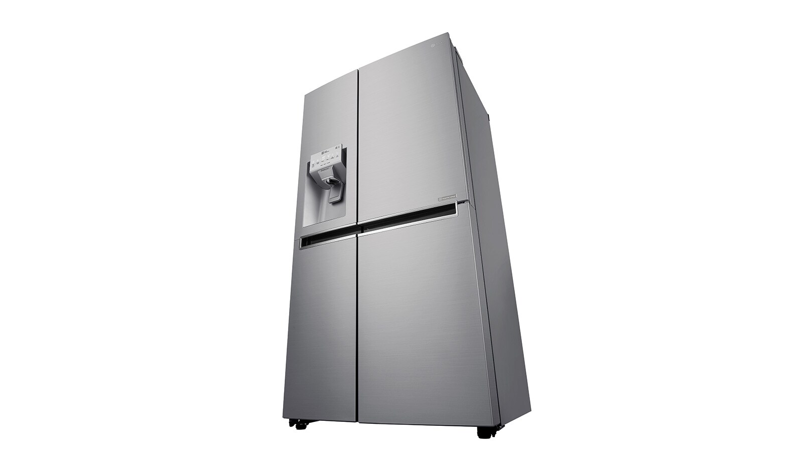 LG 625L Side by Side (Shiny Steel) Energiklasse F, Vand-/isdispenser uden vandtilkobling, Smart Diagnosis™ med Wi-Fi, GSL961PZUZ