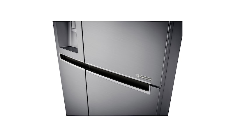LG 625L Side by Side (Shiny Steel) Energiklasse F, Vand-/isdispenser uden vandtilkobling, Smart Diagnosis™ med Wi-Fi, GSL961PZUZ