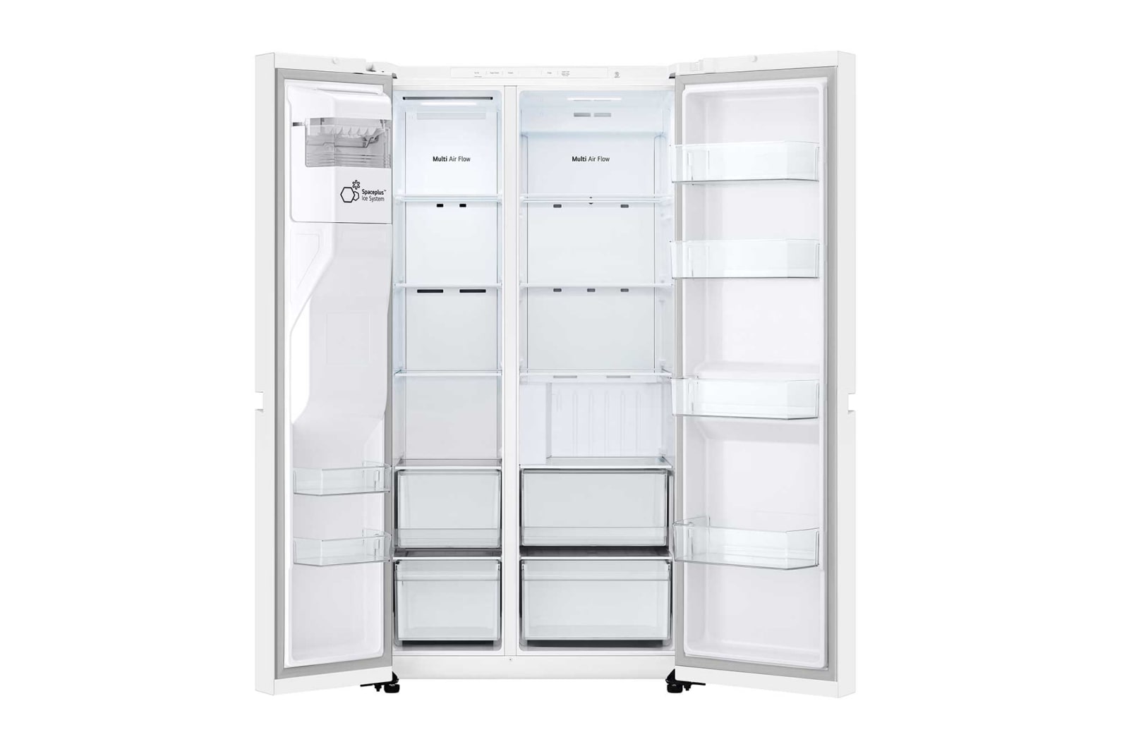 LG 638L Side by Side (Hvid), Energiklasse E, Vand-/isdispenser med vandtilkobling, Smart Diagnosis™, GSLC40SWPE