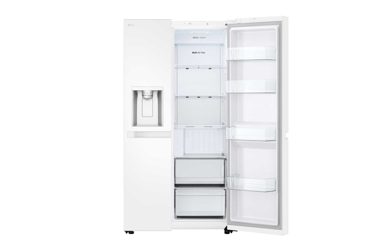 LG 638L Side by Side (Hvid), Energiklasse E, Vand-/isdispenser med vandtilkobling, Smart Diagnosis™, GSLC40SWPE
