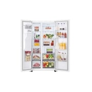 LG 638L Side by Side (Hvid), Energiklasse E, Vand-/isdispenser med vandtilkobling, Smart Diagnosis™, GSLC40SWPE