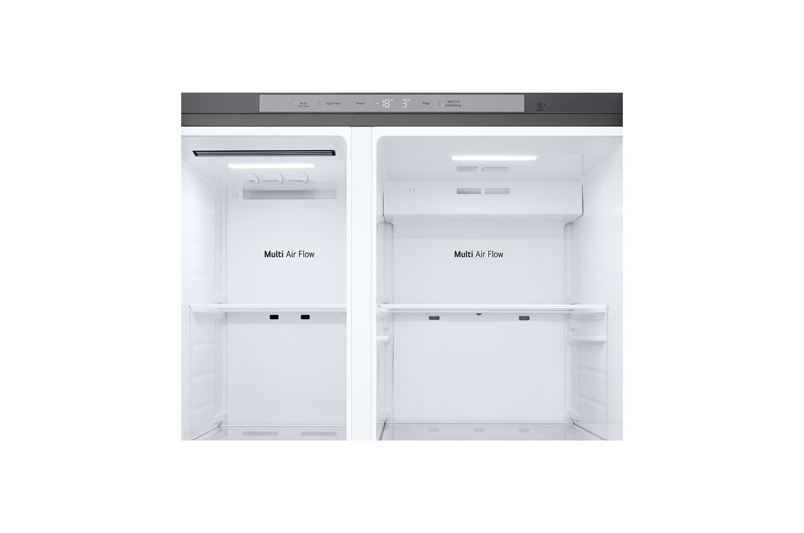 LG 641L Side by Side (Prime Silver), Energiklasse E, Vand-/isdispenser uden vandtilkobling, Smart Diagnosis™, GSLC41PYPE