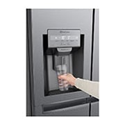 LG 634L Side by Side (Dark Graphite), Is og vand dispenser, Energiklasse F, Vand-/isdispenser med vandtilkobling, Smart Diagnosis™, GSLV30DSXM