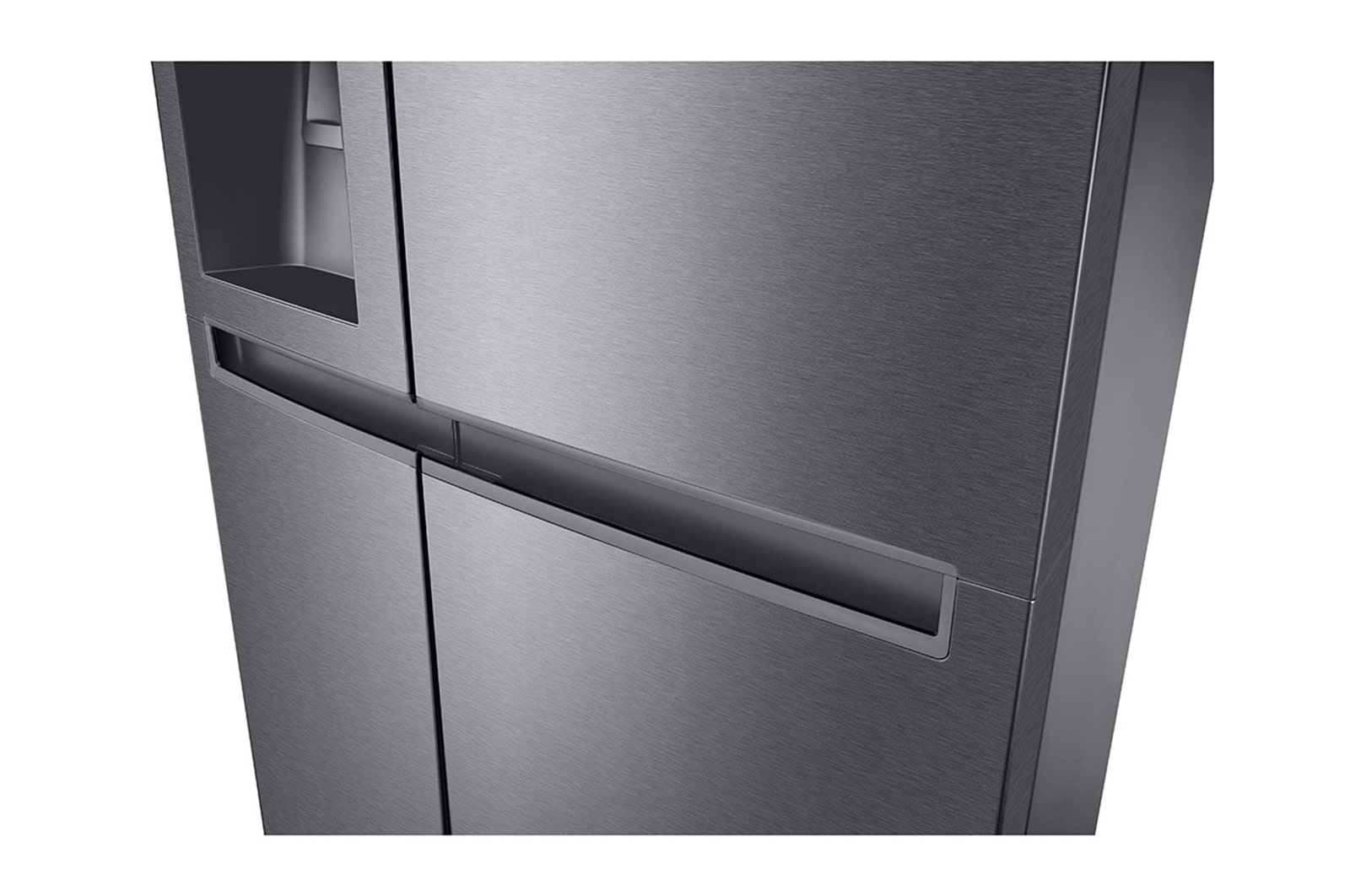 LG 634L Side by Side (Dark Graphite), Is og vand dispenser, Energiklasse F, Vand-/isdispenser med vandtilkobling, Smart Diagnosis™, GSLV30DSXM